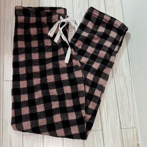 Rachel Zoe, Pink and Black Plaid Pajama Pants, Large, EUC